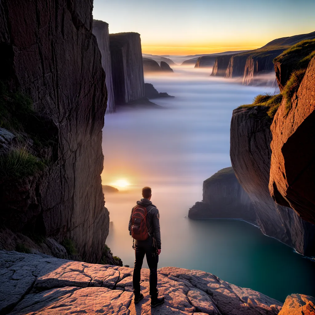 Fotos pessoa por do sol costa determinacao