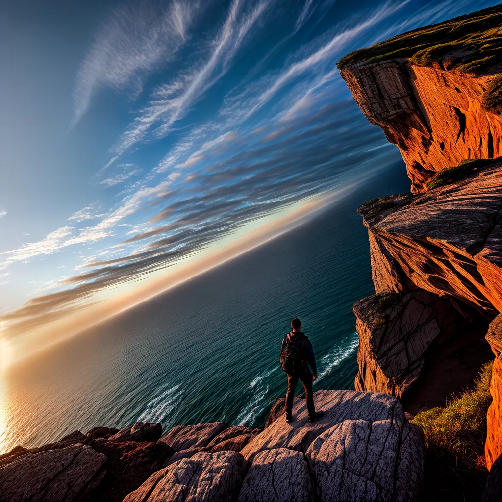 Fotos pessoa por do sol horizonte esperanca 3