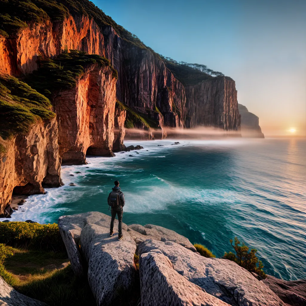 Fotos pessoa por do sol oceano fe em deus 1