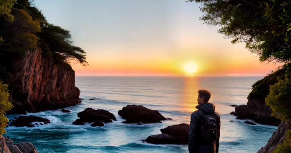 Fotos pessoa por do sol oceano flores