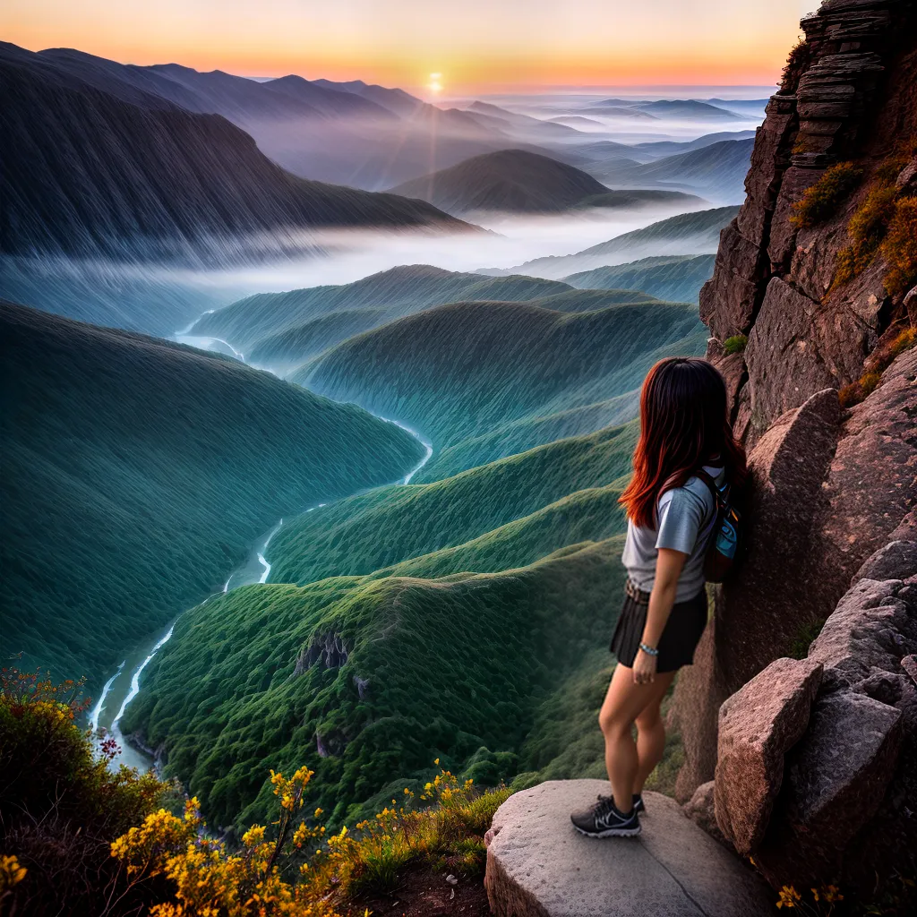 Fotos pessoa por do sol penhasco forca esperanca