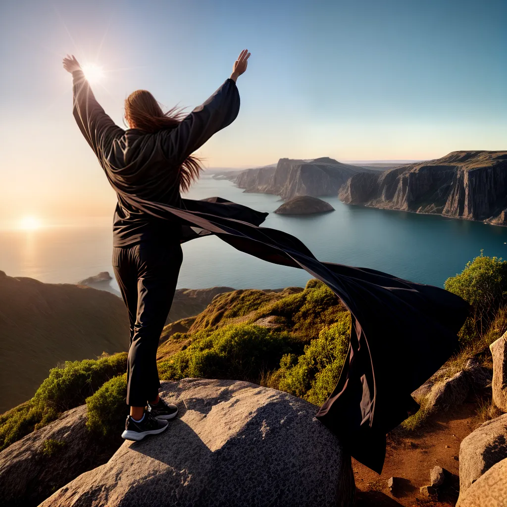 Fotos pessoa sol cliff vento esperanca