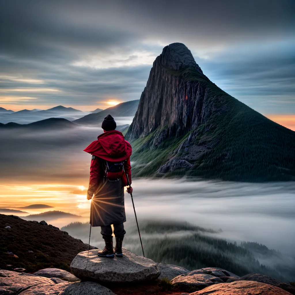 Fotos pessoa topo montanha felicidade fe