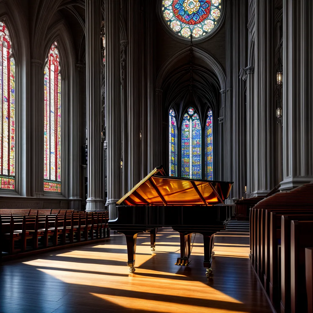 Fotos piano igreja janelas velas musica