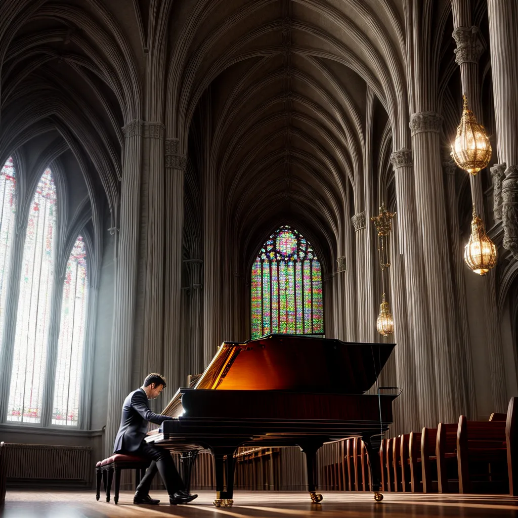 Fotos piano igreja musica reverencia