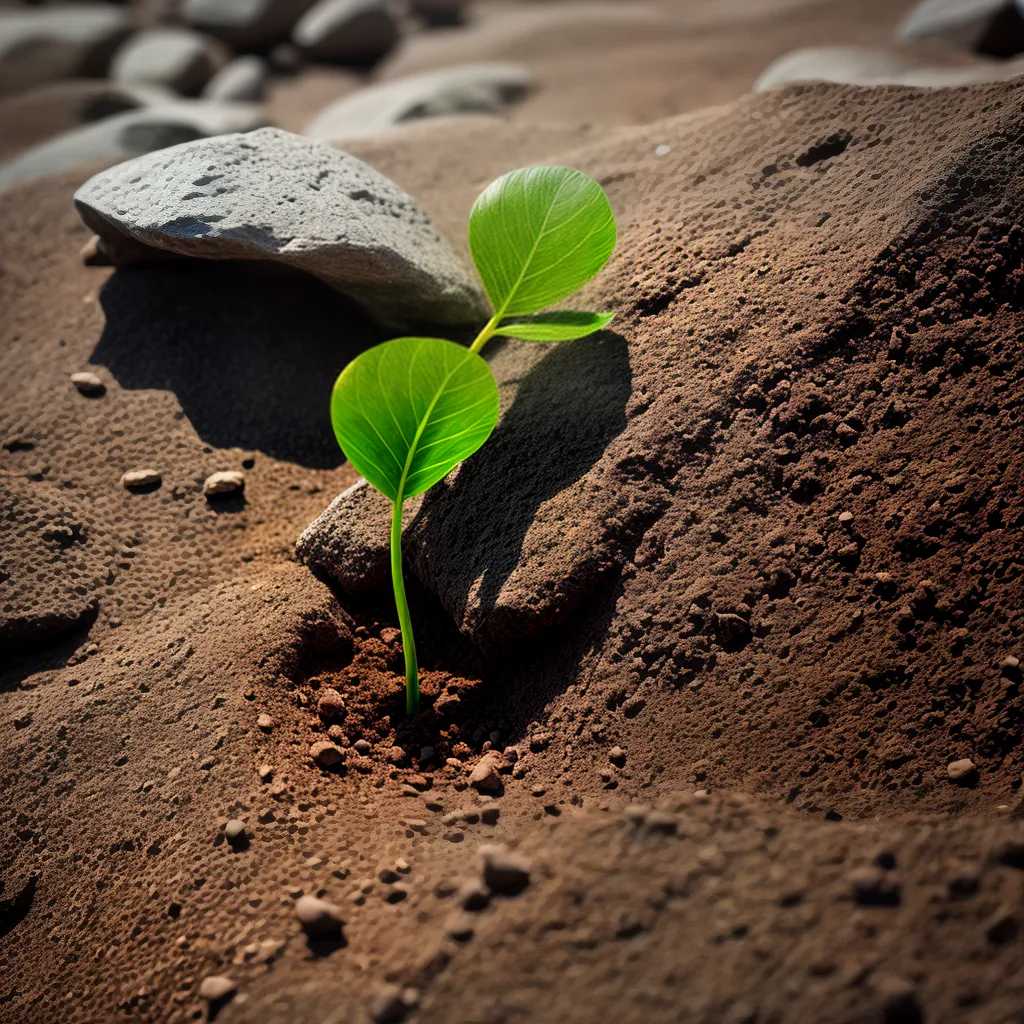 Fotos planta brota seca terra esperanca
