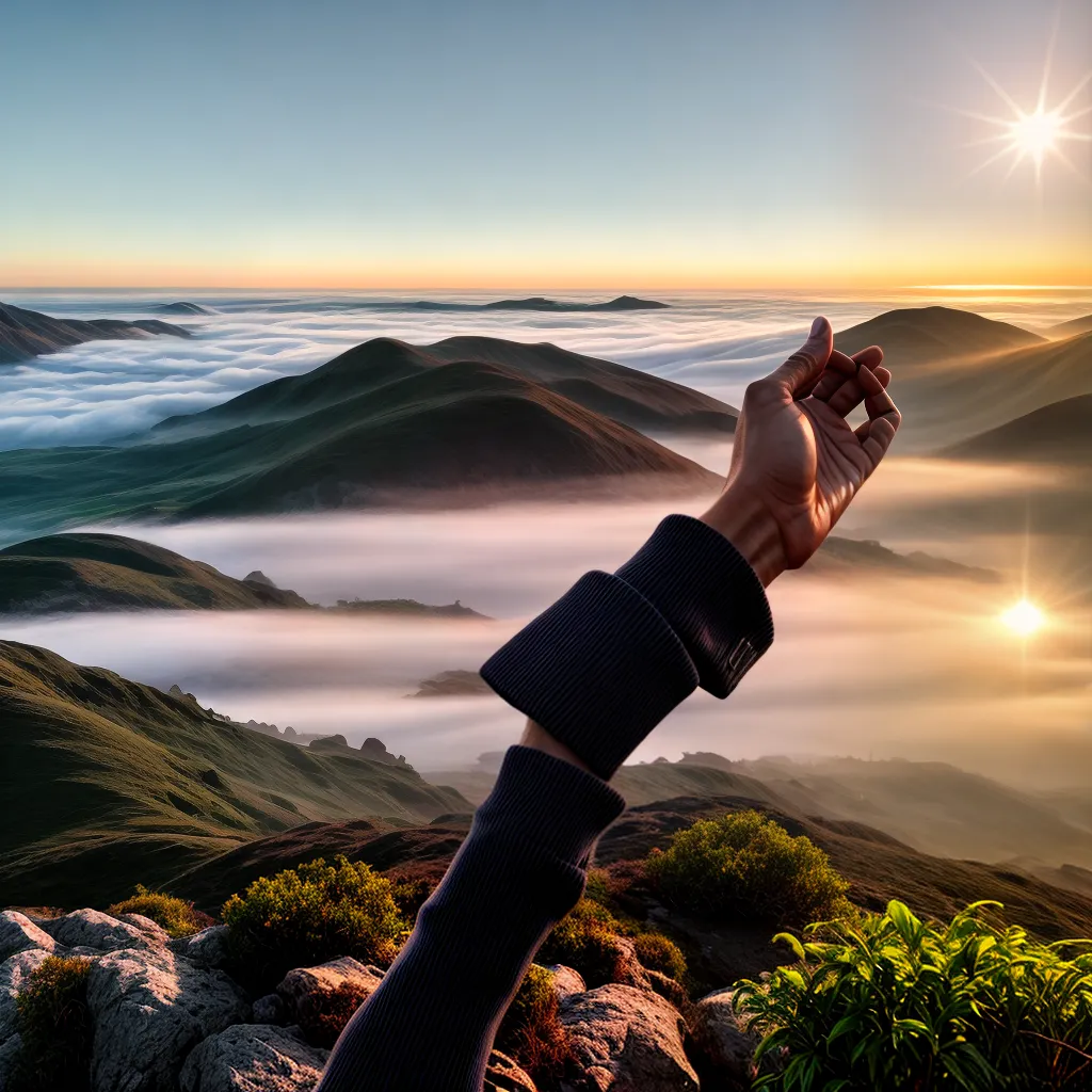 Fotos planta mao sol esperanca