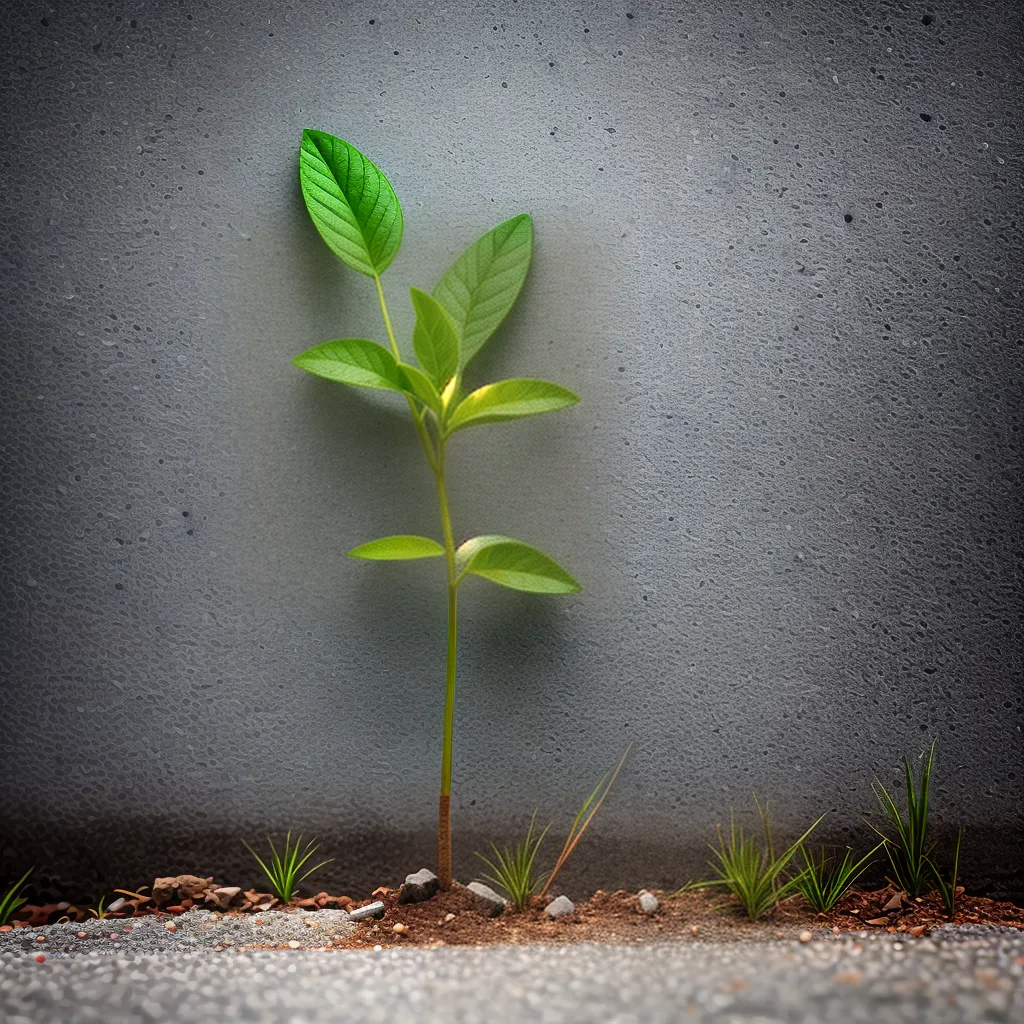 Como manter a esperança em meio às adversidades da vida cristã 9 Fotos planta rachadura concreto resiliencia 3