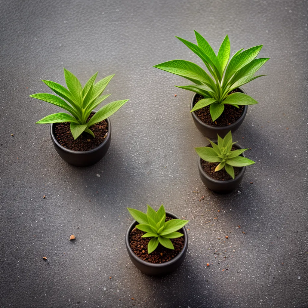 Fotos planta rachadura concreto sol esperanca