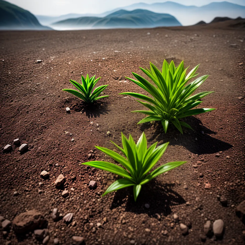 Fotos planta seca resiliencia sol