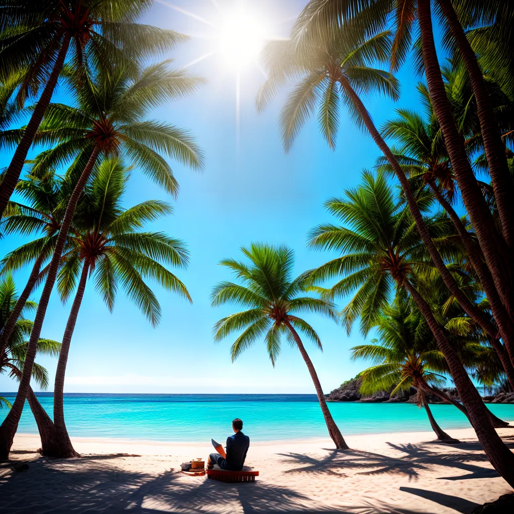 Como encontrar Descanso em meio aos Desafios da vida cristã 9 Fotos praia serena agua cristalina sombra palmeira biblia