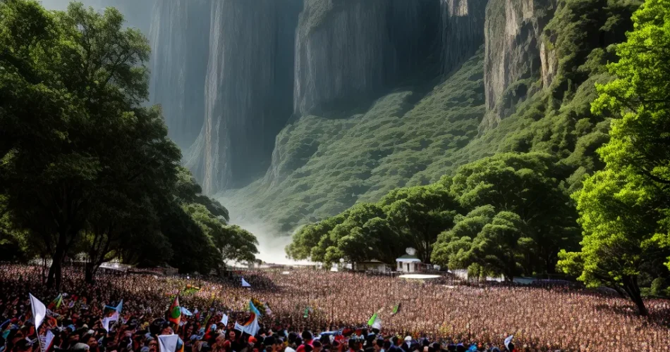 Fotos pregacao montanha megafone transformacao