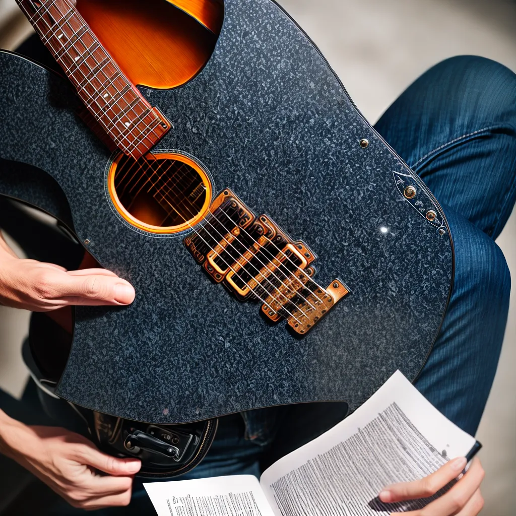 Fotos preparacao musica guitarra adoracao