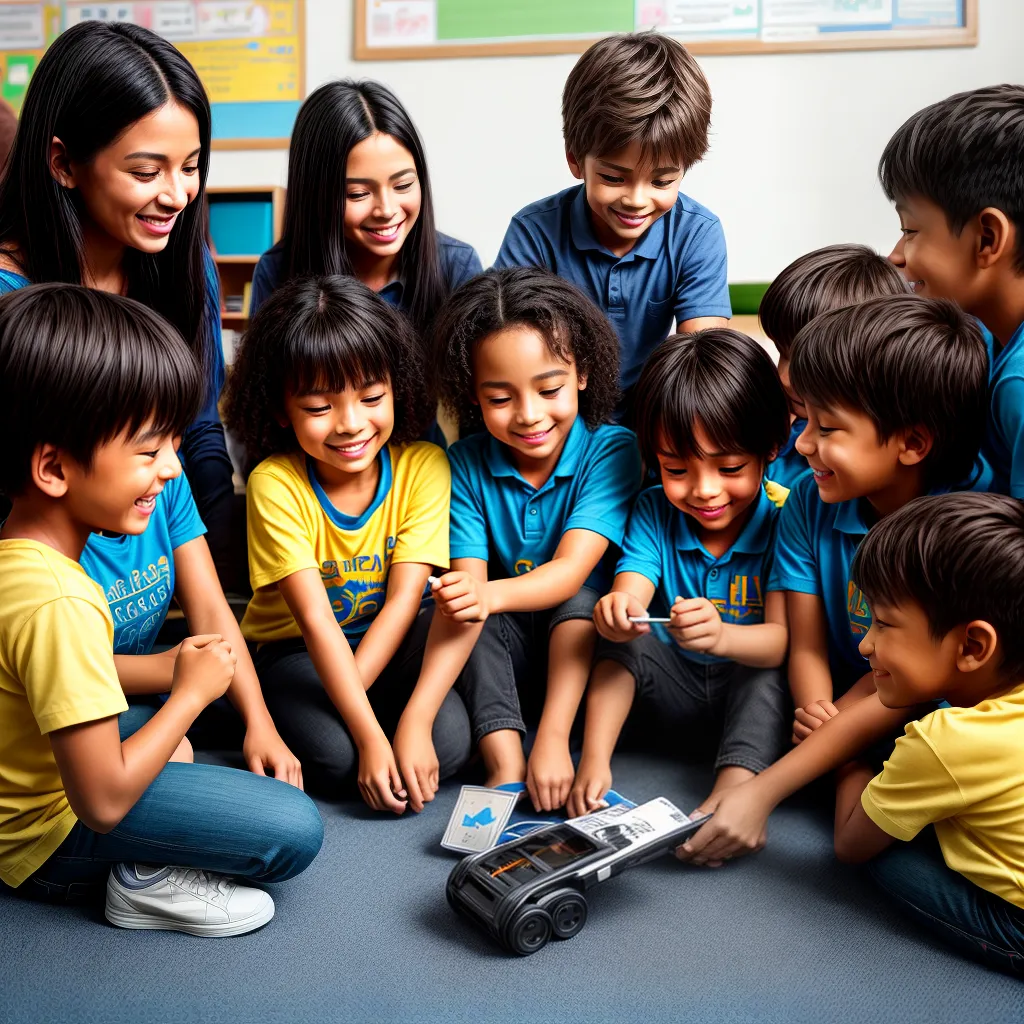 Fotos professor criancas atividade engajamento