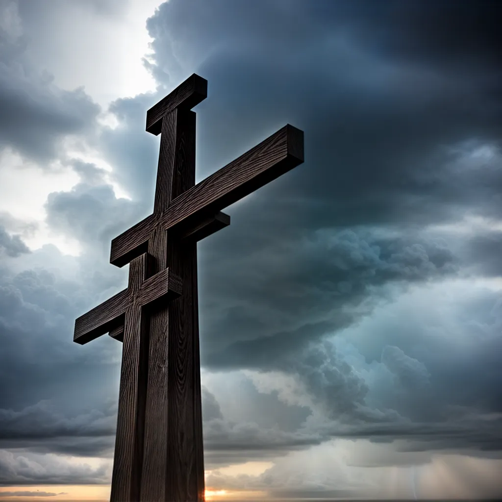 Fotos propiciacao pecado cruz raios temporal