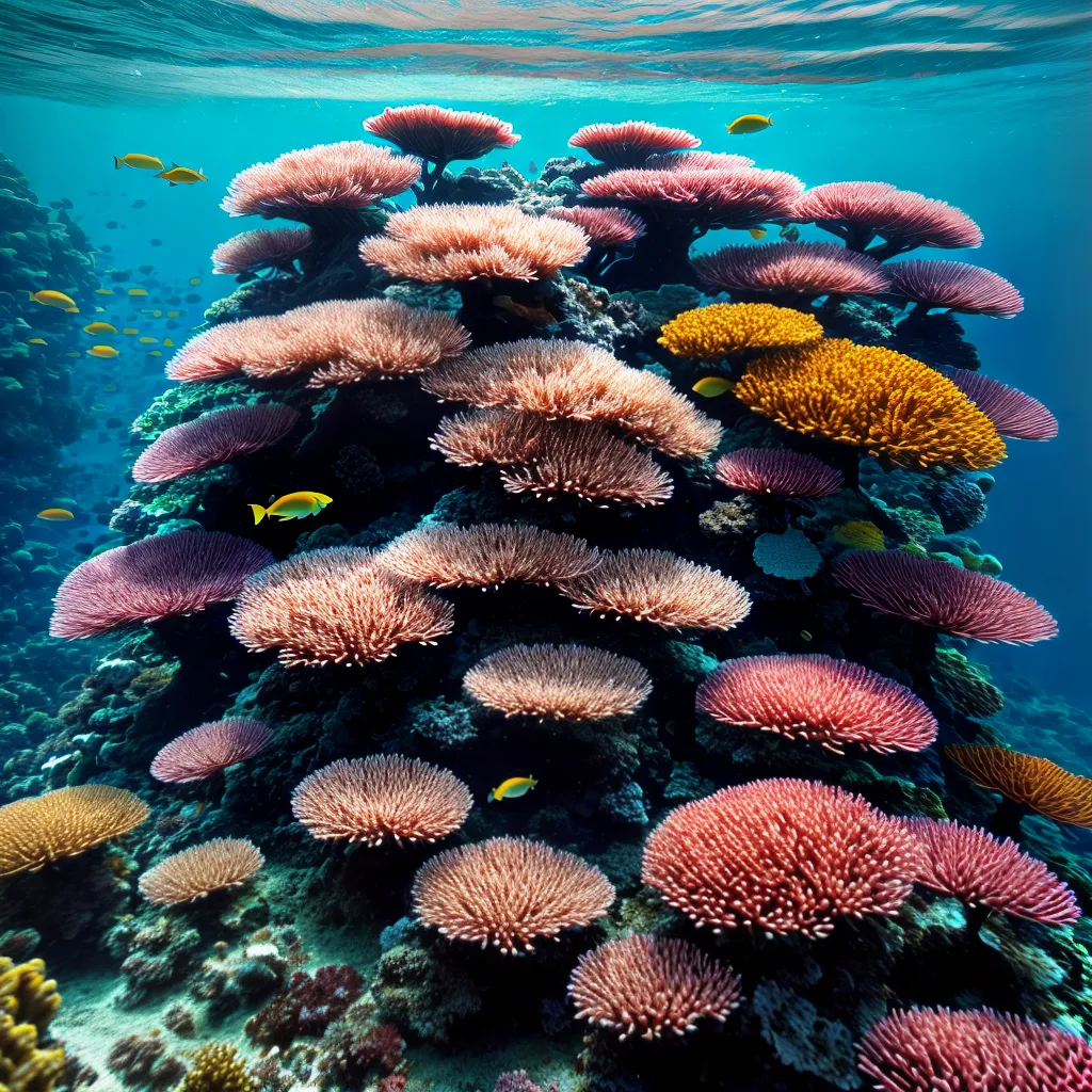 Fotos recife coral vida peixes coloridos