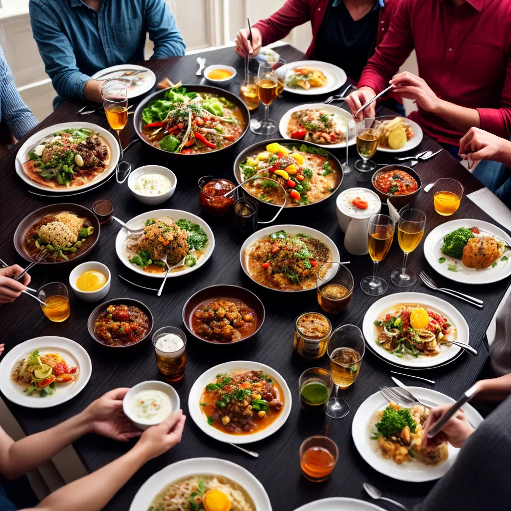Fotos refeicao culturas mesa amigos gastronomia