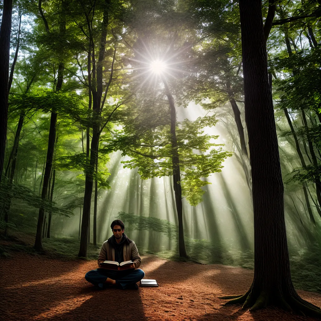 Fotos reflexao biblia luz natureza