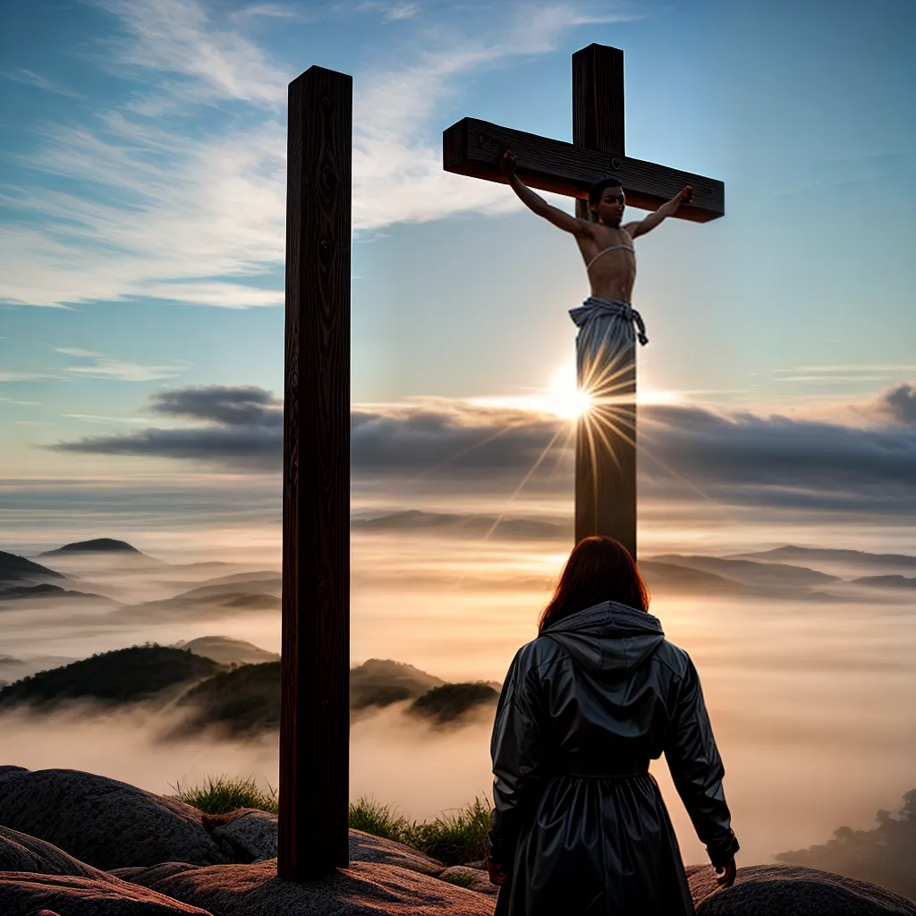 Fotos rendicao cruz transformacao fe