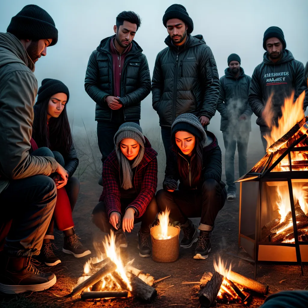 Fotos retiro cristao fogo oracao grupo