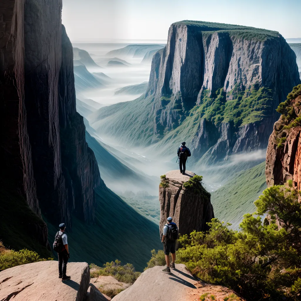 Fotos risco apoio amigos familiares paisagem
