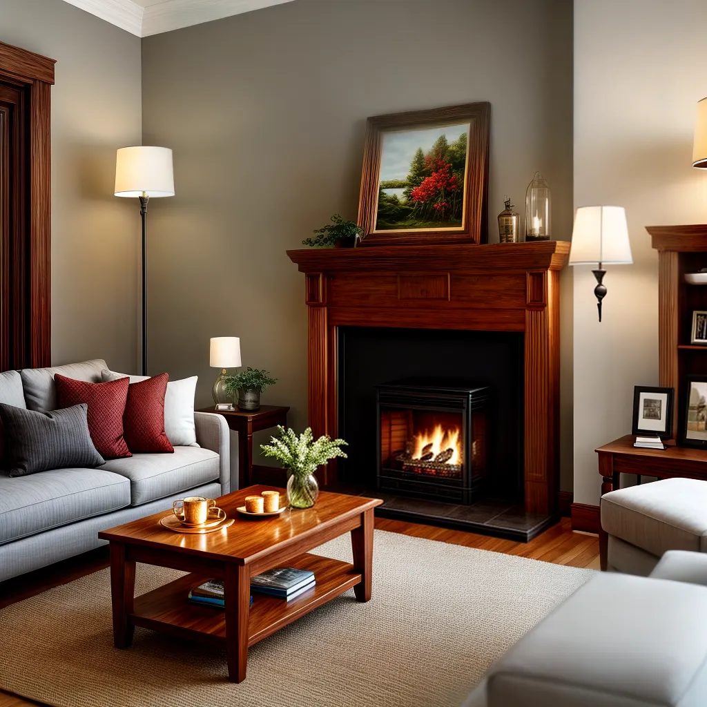 Fotos sala estar acolhedora lareira