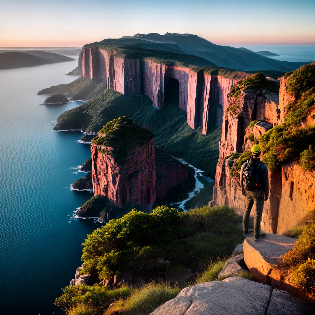 Fotos salto amanhecer paisagem