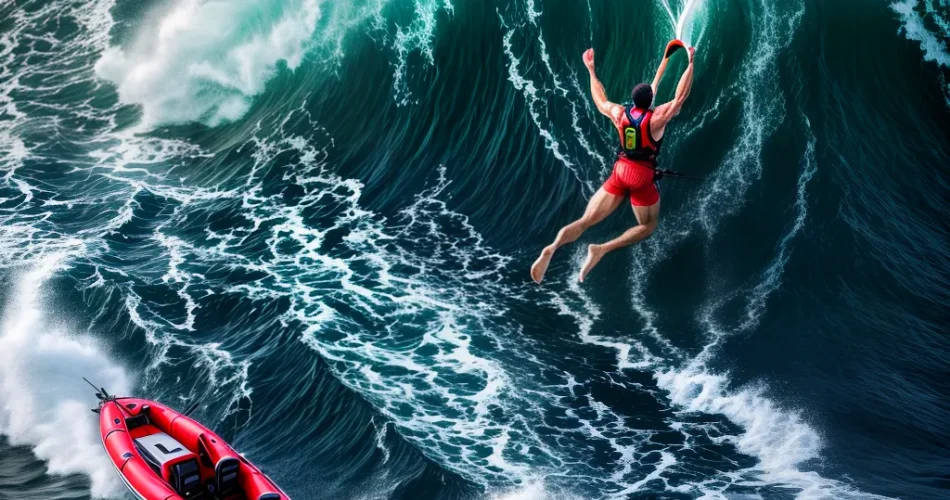 Fotos salvacao mar tempestade bote