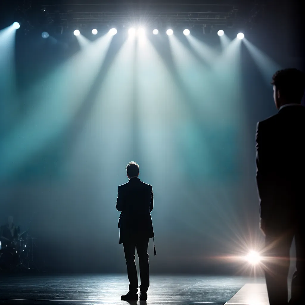 Fotos sermao palco silhueta microfone