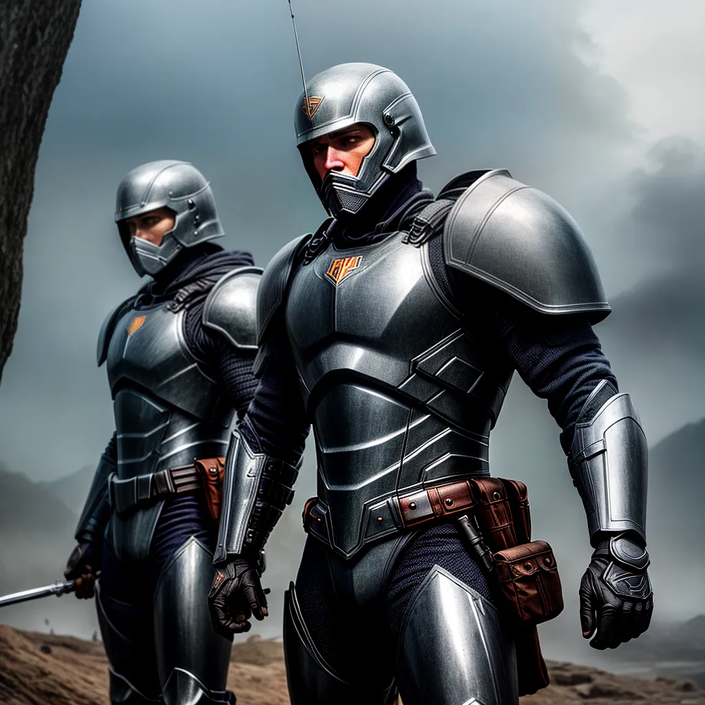 Fotos soldados armados fortes determinados