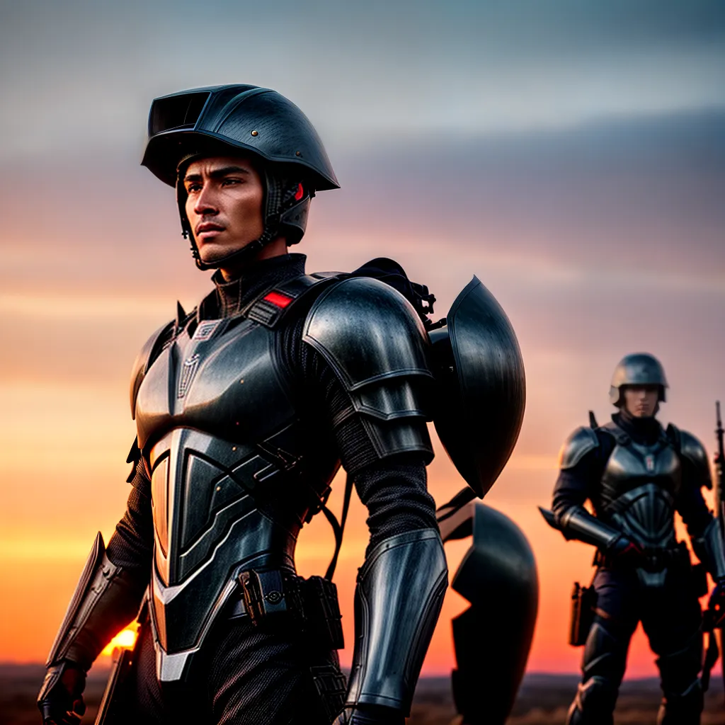 Fotos soldados armor por do sol batalha