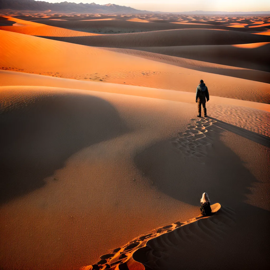 Fotos solitario duna deserto paz