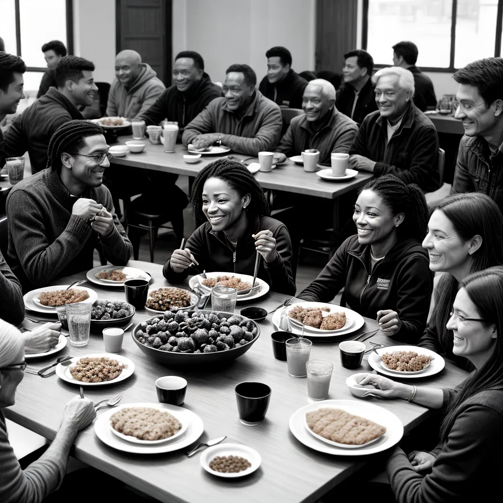 Fotos sopa caridade comunidade sorrisos