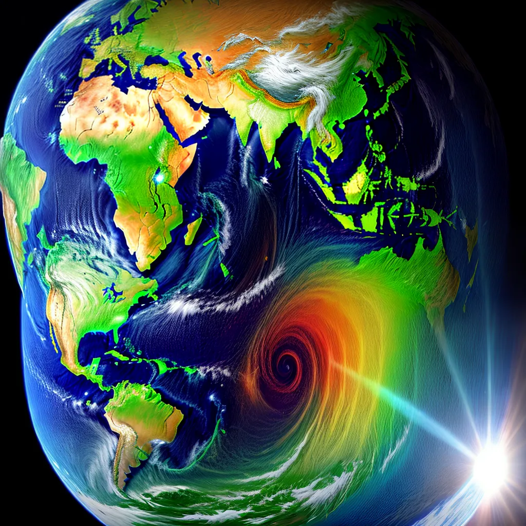 Fotos terra ozonio camada colorida