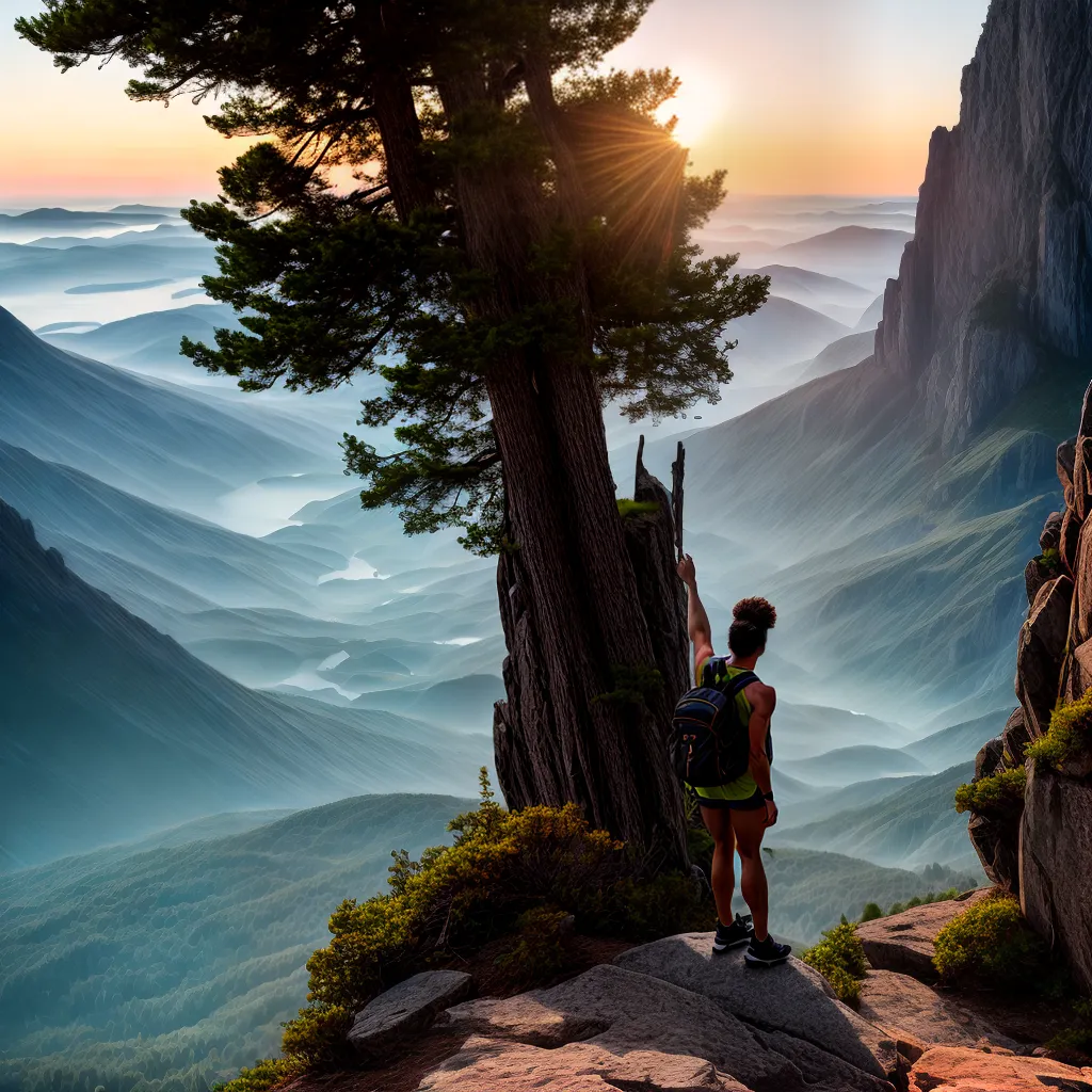 Fotos testemunho montanha sol nascente grupo