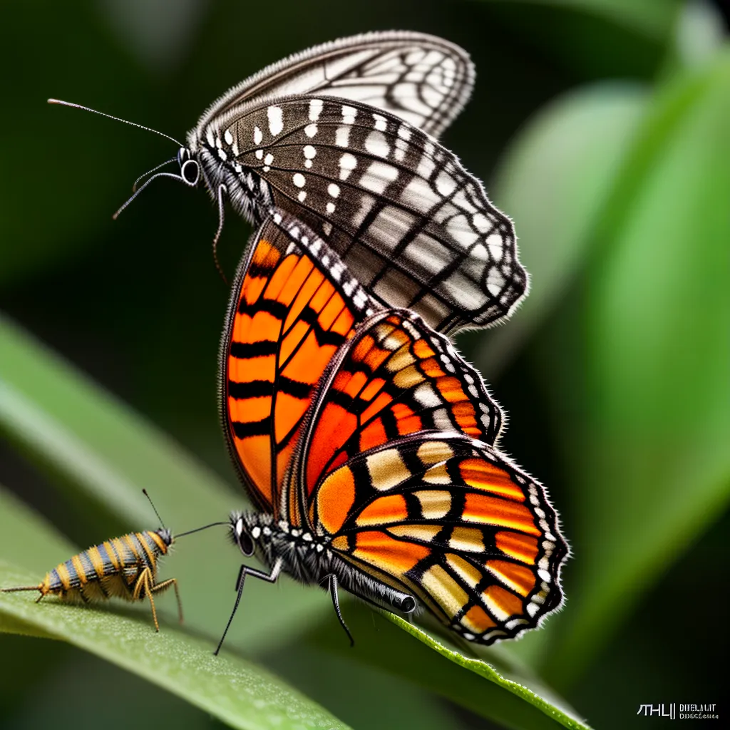 Fotos transformacao lagarta borboleta reflexao 1