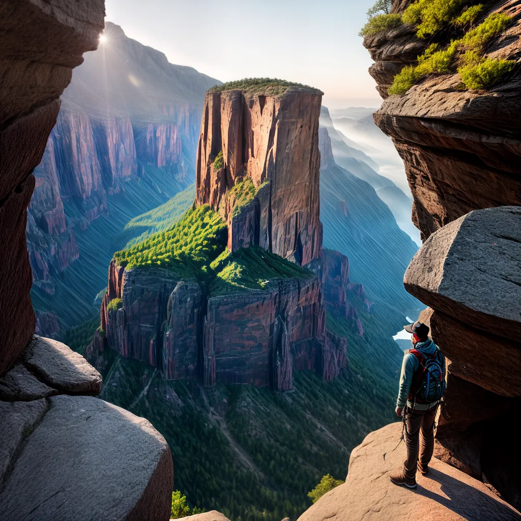 Fotos trilha canyon paisagem por do sol
