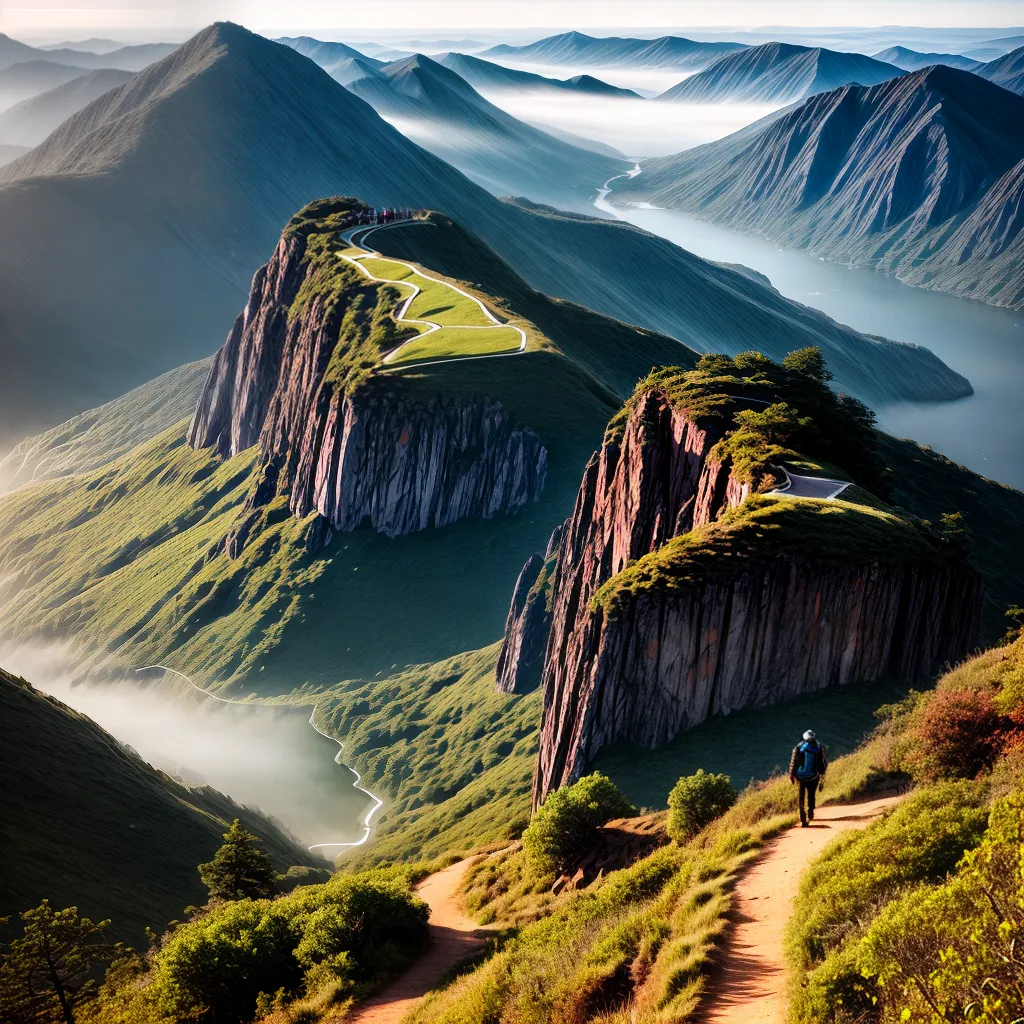 Fotos trilha sol guia perseveranca recompensa