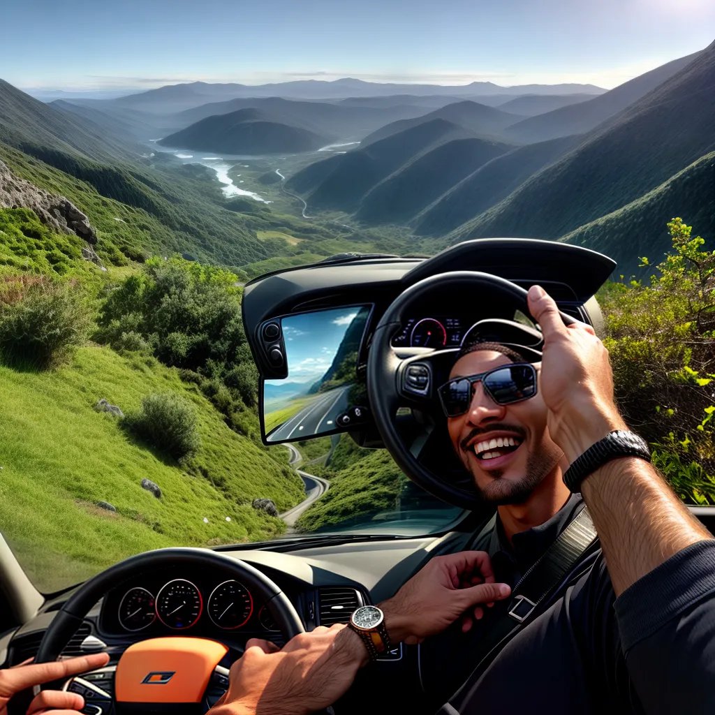 Fotos viagem carro mapa sol montanha