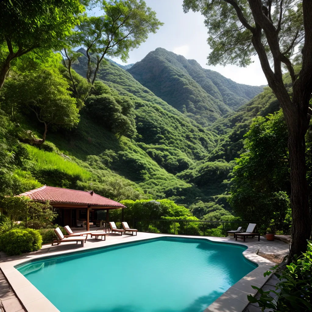 Fotos villa montanha natureza piscina meditacao