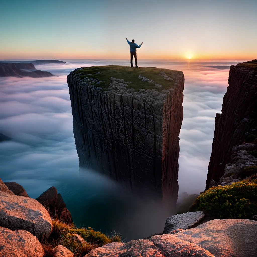 Fotos vitoria por do sol paisagem cliff