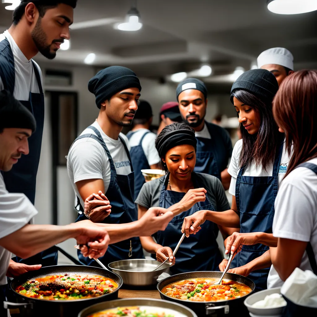 Fotos voluntariado sopa abrigo comunidade caridade