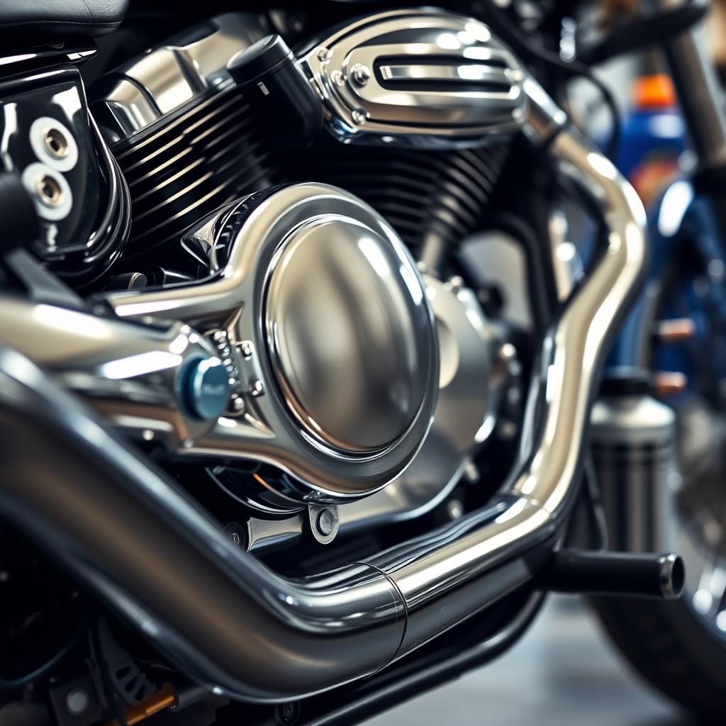 Mecânico verificando o sistema de freios de uma motocicleta