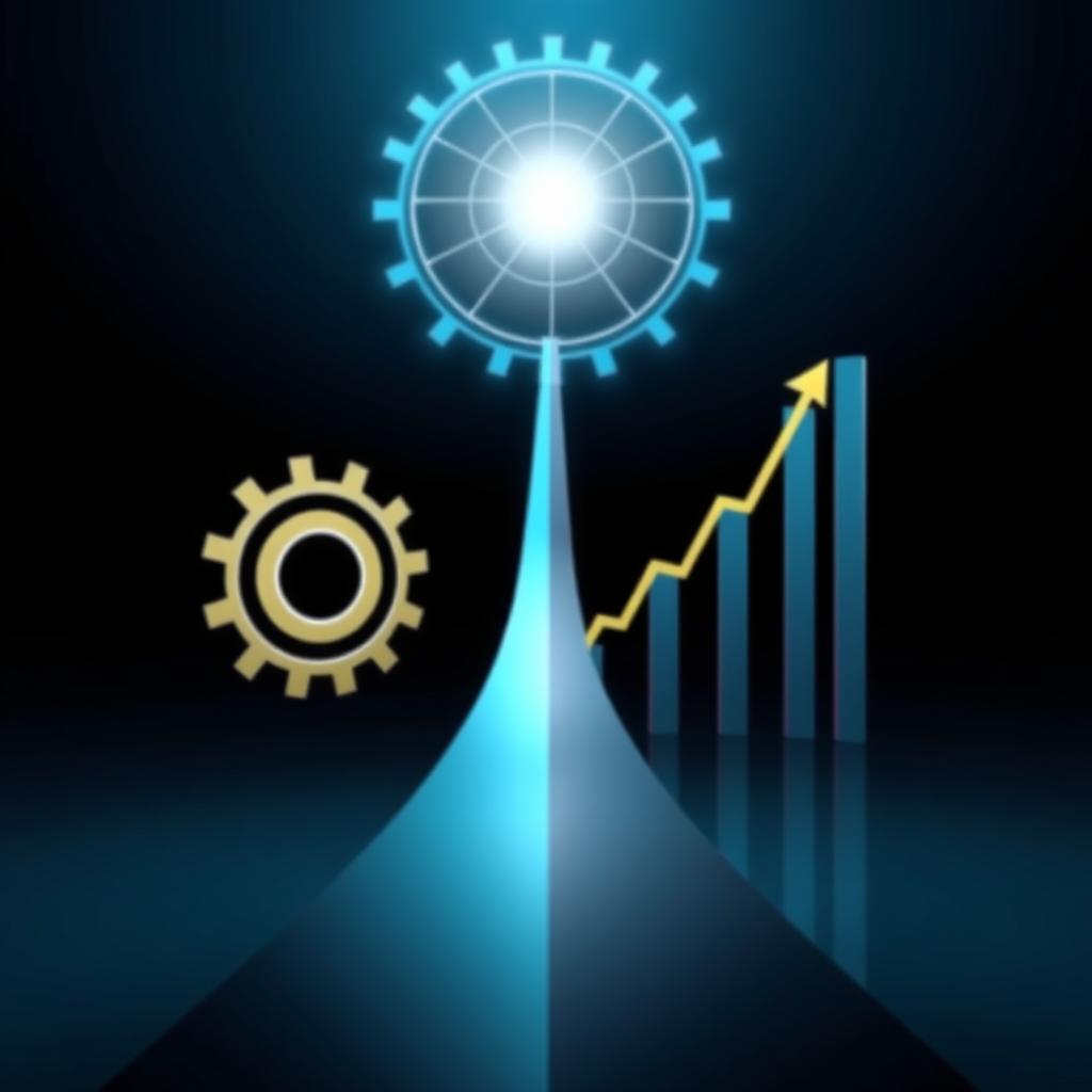 Gráfico de crescimento mostrando uma curva ascendente, representando o sucesso após reformas empresariais