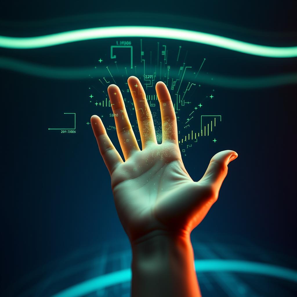 image Representação visual de dados tributários complexos sendo analisados por inteligência artificial para otimização fiscal.