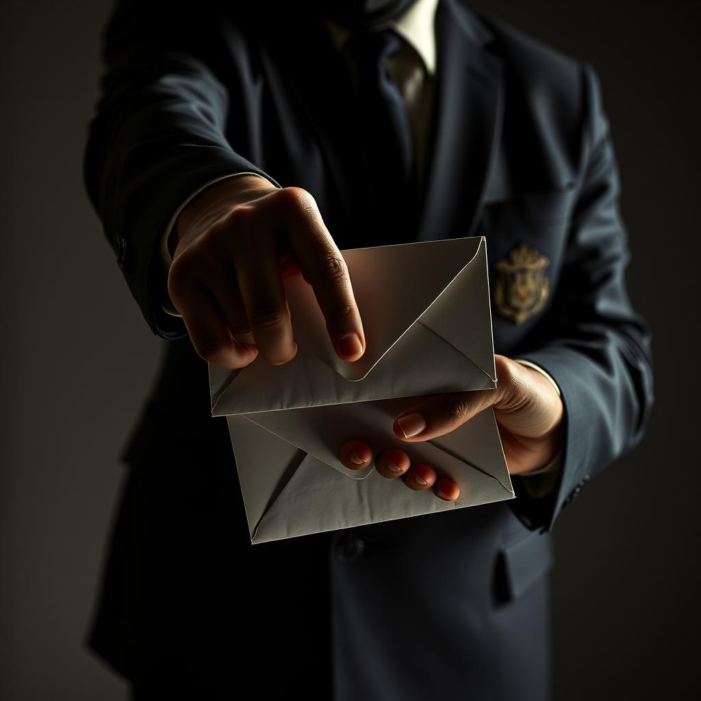 Representação de mãos manipulando símbolos de poder e dinheiro, ilustrando a corrupção política