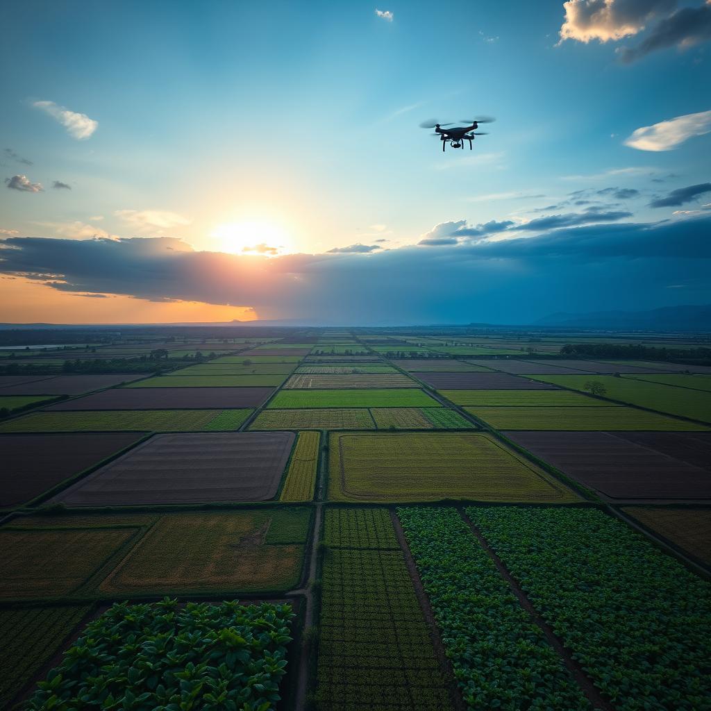 Plantação de grãos sob céu azul em Roraima, simbolizando a expansão agrícola.