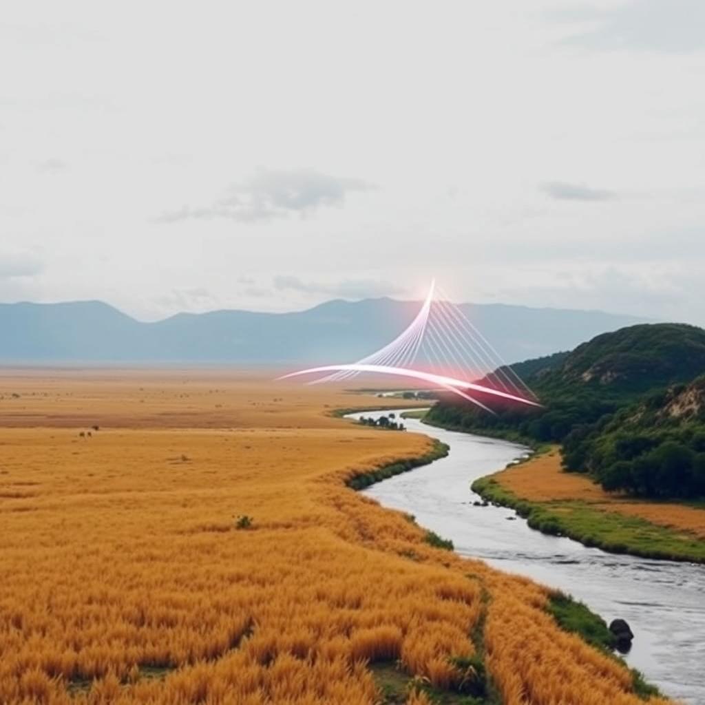 Vista aérea da capital Boa Vista ao pôr do sol.