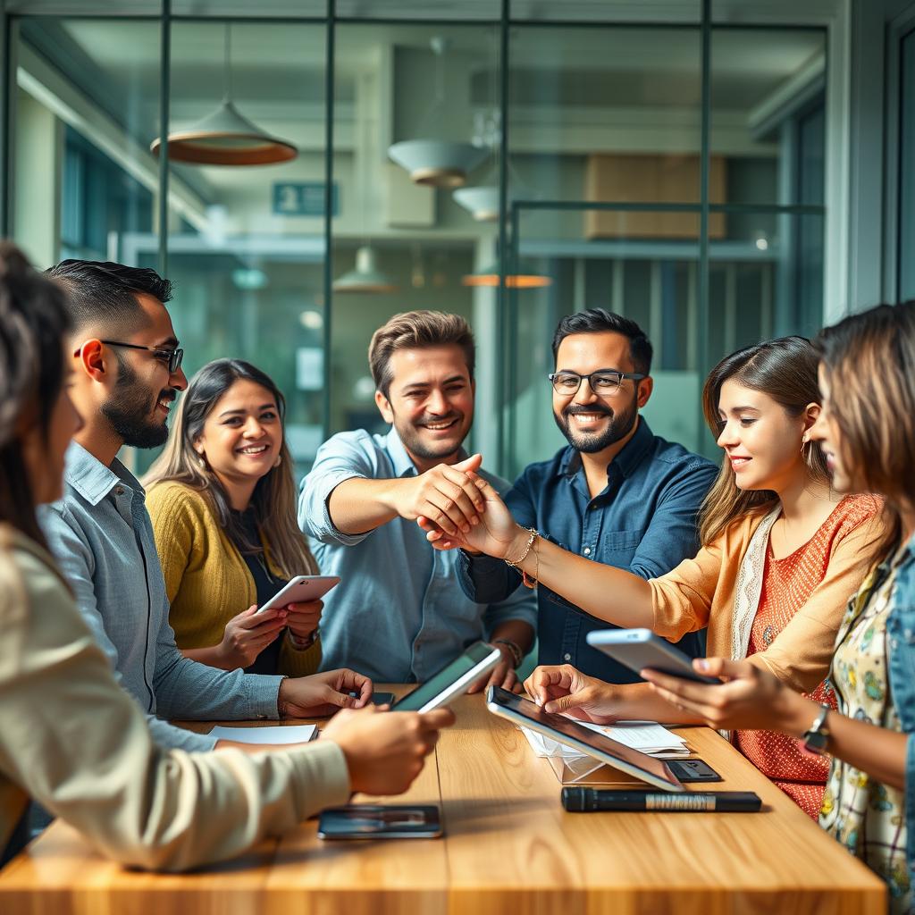 Pessoas de mãos dadas em círculo, simbolizando união e colaboração comunitária.
