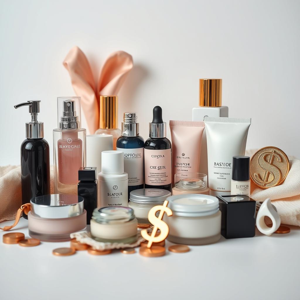 Mulher analisando rótulos de produtos de beleza para comparar custo e benefício.